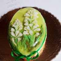 چیز کیک طالبی با تزریق گل مریم