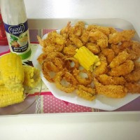 میگو و پیاز سوخاری