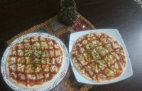 سلام شام امشب من وهمسرعزیزم،پیتزای مرغ...