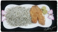 سبزی پلو با ماهی سوخاری