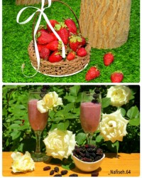 کیک شکلاتی و نوشیدنی با شاتوت