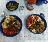 خوراک باقلا سبز ساده