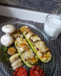 اردور کدو سبز با قارچ