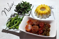 خوراک گوشت چرخ کرده باآلوچه (گوجه سبز)