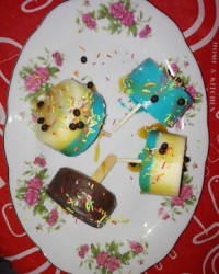 بستنی چوبی پودینگ وانیل