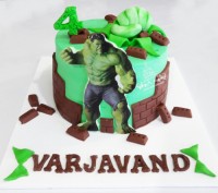 کیک خامه با دکور فوندانت