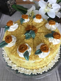 saffron cake کیک عسل و زعفران
