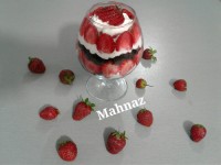 دسر ترایفل براونی و میوه