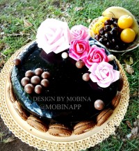 کیک شیفون موزی با روکش شکلاتی