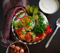 شوید باقالی پلو با مرغ