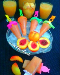 بستنی هلو و توت فرنگی