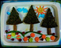 تزیین کوکو سبزی