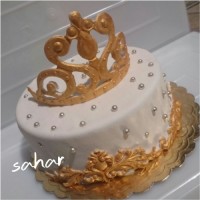 کیک تاج فوندانت سفارشی