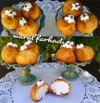 نان خامه ای شکلاتی با بستنی