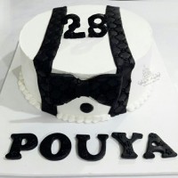 کیک خامه با دکور فوندانت