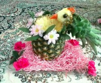 سلام.تزیین آناناس برای سفره عقد.انشالا که همه جوونا خوشبخت شن
