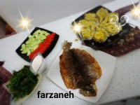 سبزی پلو قالبی با ماهی