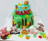 کیک خامه با دکور فوندانت?