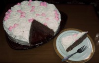 کیک کاکائویی با روکش خامه