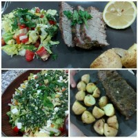 رست بیف با سالاد ترک