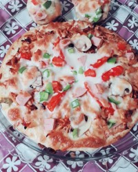 پیتزای مرغ خیلی خوشمزه بود ??