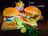 چیزبرگر با قارچ