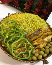 شوید پلو با فیله شوریده