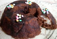 کیک شکلاتی با مغز نارگیل