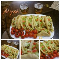 ساندویچ گوشت با نان تاکو