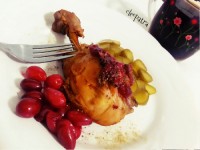 چیکن با سس زغال اخته