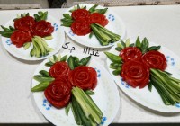 تزئین گوجه و خیار