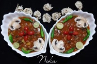 خوراک لوبیاچیتی باقارچ