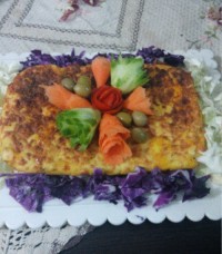 کیک گوشت با دستور پاپیون عزیز،،،،یه شام عالی و خوشمزه