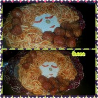 اسپاگتی با کوفته قلقلی پنیری