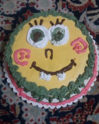 کیک بمناسبت تولد برادر شوهر کوچیکه..باب اسفنجی کیک هم اسفنجی بود