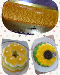 پاناکوتا زعفرانی ، ژله آفتابگردون،ژله بستنی