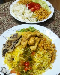 پلومرغ با سبزیجات