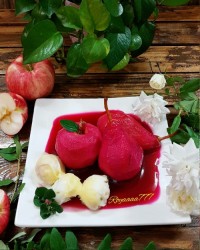 دسر سیب و گلابی ژله ای