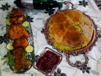 سبزی پلو و ماهی ناهار خوشمزه ی ما جاتون خالی