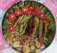 سینی سبزیجات گریل شده