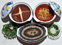 چلوخورشت قیمه باته دیگ نان