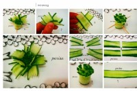 آموزش گل با خیار