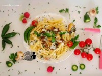 اسپاگتی با مرغ وسس آلفردو