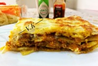 لازانیا باگوشت و سبزیجات