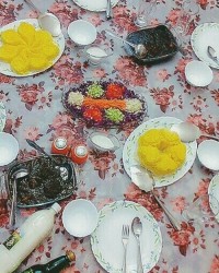 پلوزعفرونی وقورمه سبزی