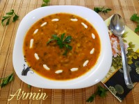 سوپ جو با مرغ (رژیمی)