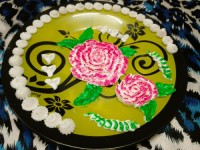 تزیین ماست چکیده شکل رز