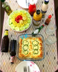 لازانیا باگوشت و سبزیجات