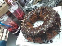 کیک شکلاتی باروکش گاناش