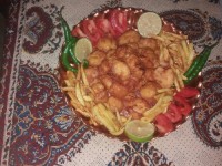 میگو با خمیر بنیه